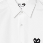 PLAY COMME DES GARCONS Black Heart Wappen Plain Shirt — White