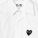 PLAY COMME DES GARCONS Black Heart Wappen Plain Shirt — White