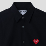 PLAY COMME DES GARCONS Red Heart Wappen Shirt — Black