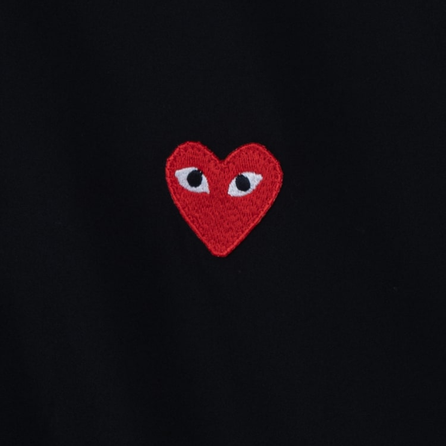 PLAY COMME DES GARCONS Red Heart Wappen Shirt — Black
