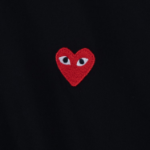PLAY COMME DES GARCONS Red Heart Wappen Shirt — Black
