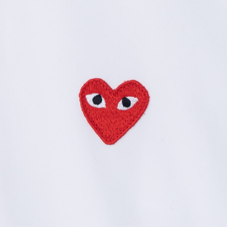 PLAY COMME DES GARCONS Red Heart Wappen Shirt — White