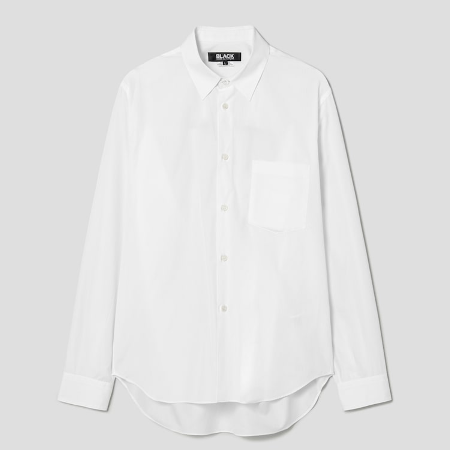 COMME des GARÇONS BLACK Cotton Broad Shirt — White