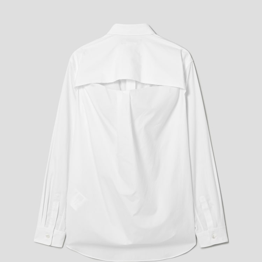 COMME des GARÇONS BLACK Cotton Broad Shirt — White