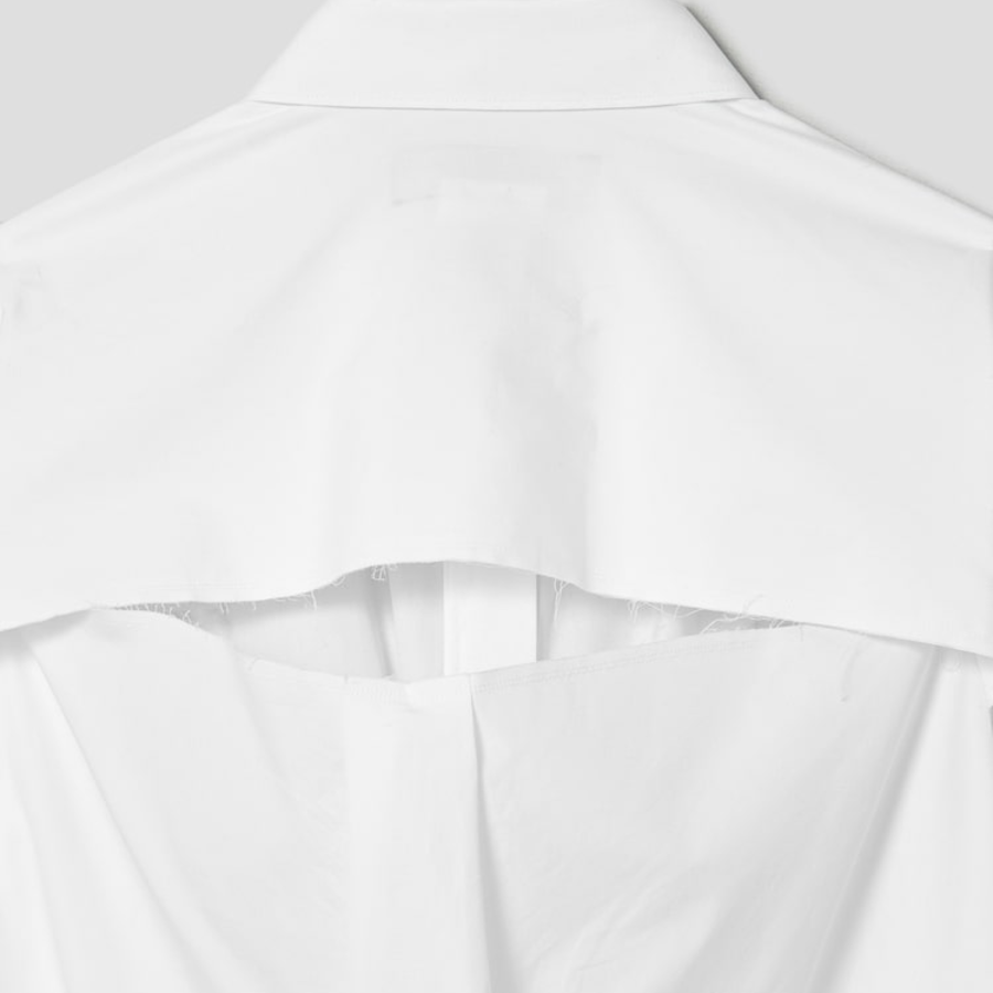 COMME des GARÇONS BLACK Cotton Broad Shirt — White