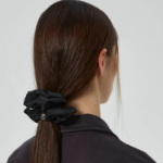 GANNI Duchesse Nylon Scrunchie – Black