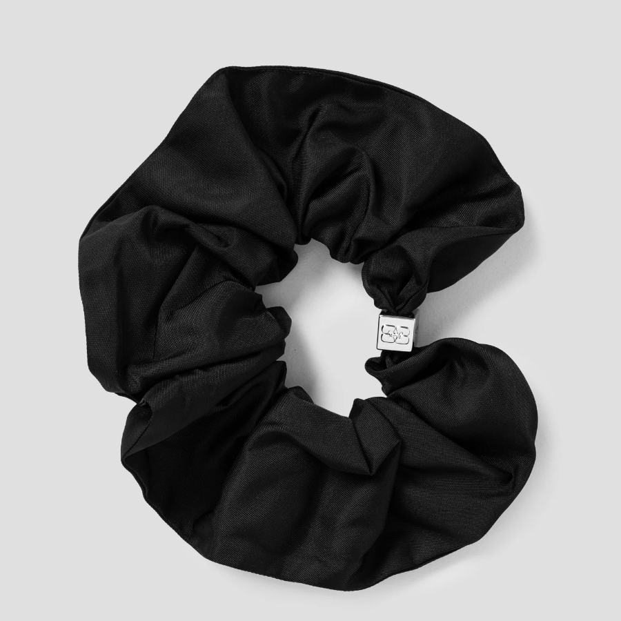 GANNI Duchesse Nylon Scrunchie – Black