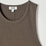 COS Slim Ribbed Cotton Sleeveless Top – Dark Mole