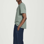 COS Regular Lightweight Brushed Cotton T-Shirt – Dusty Green