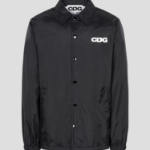 CDGCDGCDG Logo Printed Coach Jacket (Double Logo) — Black