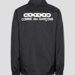 CDGCDGCDG Logo Printed Coach Jacket (Double Logo) — Black