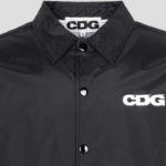 CDGCDGCDG Logo Printed Coach Jacket (Double Logo) — Black