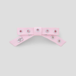 GANNI Eyelet Bow Barrette Satin – Chalk Pink