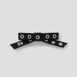 GANNI Eyelet Bow Barrette Satin – Black