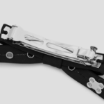 GANNI Eyelet Bow Barrette Satin – Black