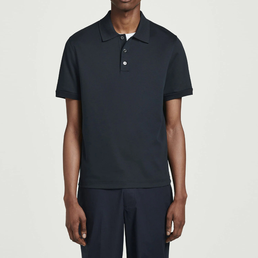 COS Regular-Fit Mercerised Cotton Polo Shirt – Navy