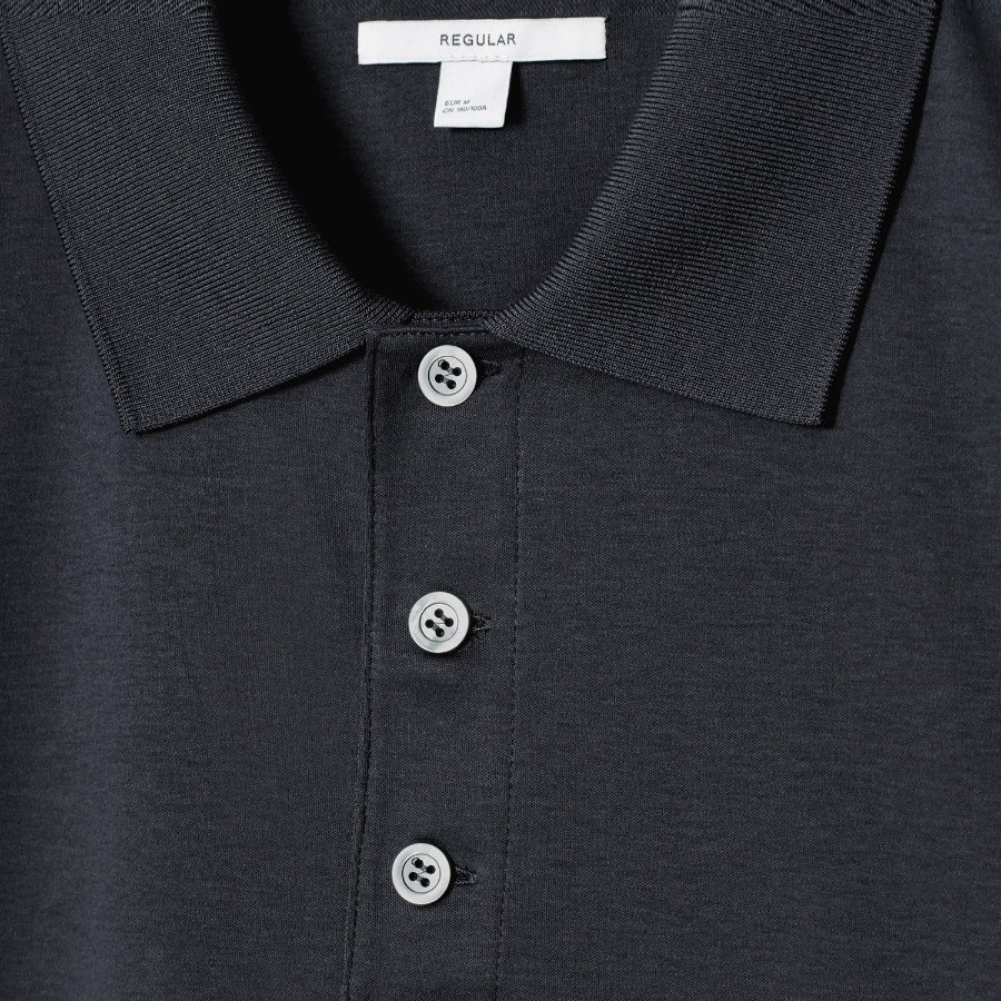 COS Regular-Fit Mercerised Cotton Polo Shirt – Navy