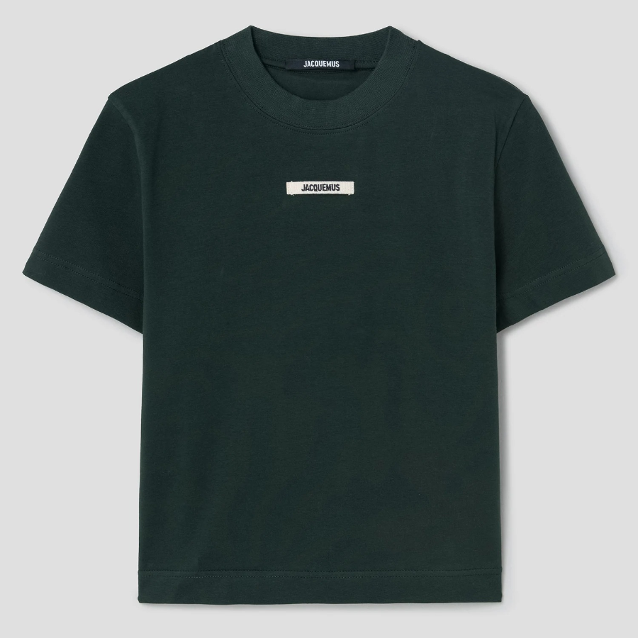 JACQUEMUS Le Tshirt Gros Grain - Dark Green