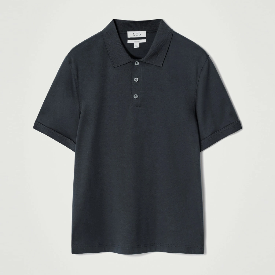 COS Regular-Fit Mercerised Cotton Polo Shirt – Navy
