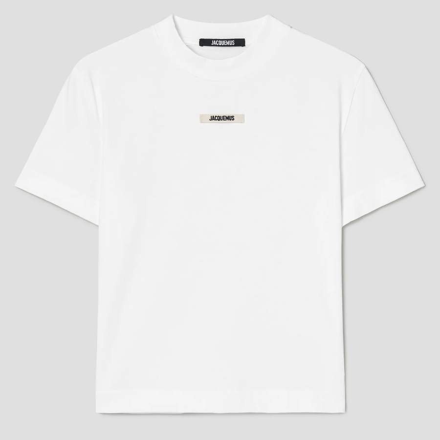 JACQUEMUS Le Tshirt Gros Grain - White