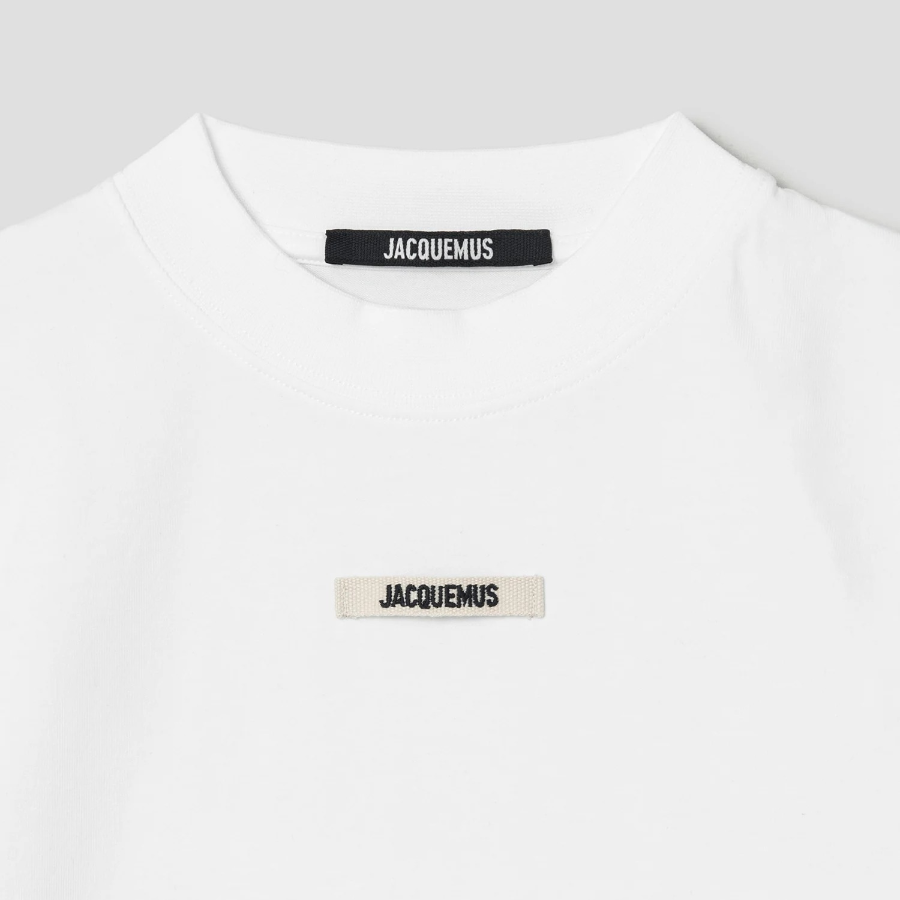 JACQUEMUS Le Tshirt Gros Grain - White