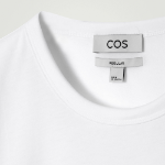 COS Regular Lightweight Brushed Cotton T-Shirt – White