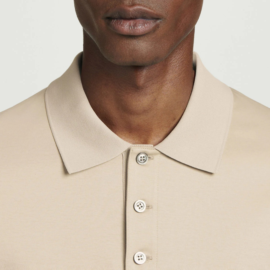 COS Regular Fit Mercerised Cotton Polo Shirt – Mole