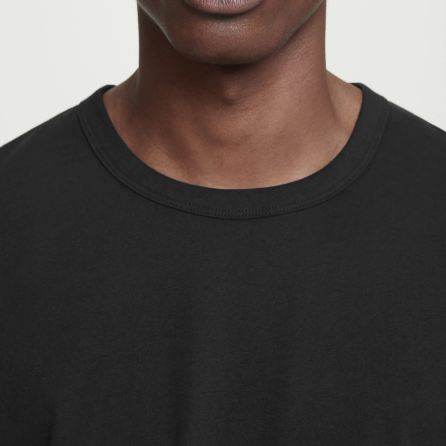 COS Regular Lightweight Brushed Cotton T-Shirt – Black