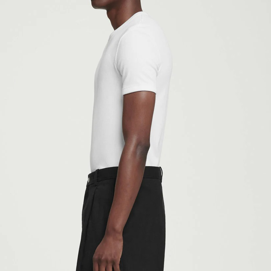 COS Slim Ribbed Cotton T-Shirt – White