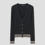 Theory Women Regal Wool Tipped Cardigan - New Pestle Mel/Lt Stucco