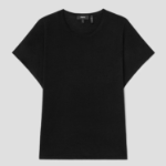 Theory Women Regal Wool Bat Wing Top - Black