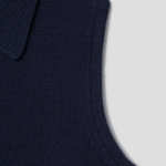 Theory Women Rounded Cotton Zip Up Vest - Navy