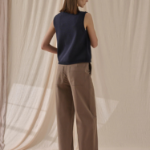 Theory Women Rounded Cotton Zip Up Vest - Navy