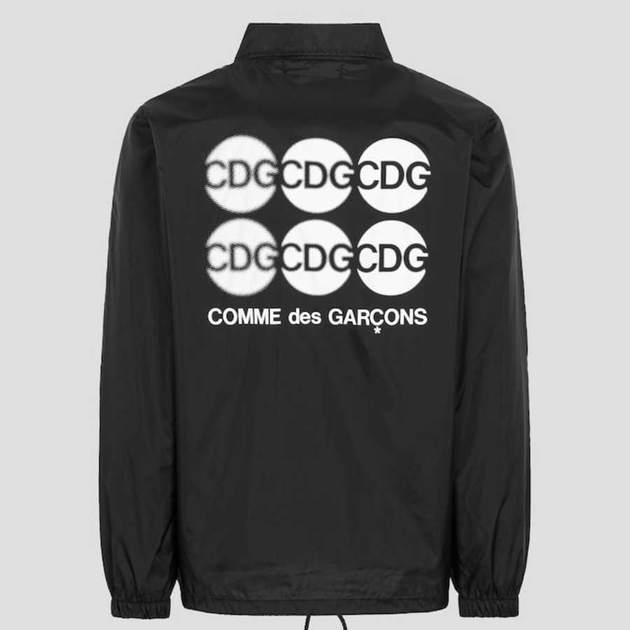 CDGCDGCDG (Unisex) Circle Logo Printed Coach Jacket — Black