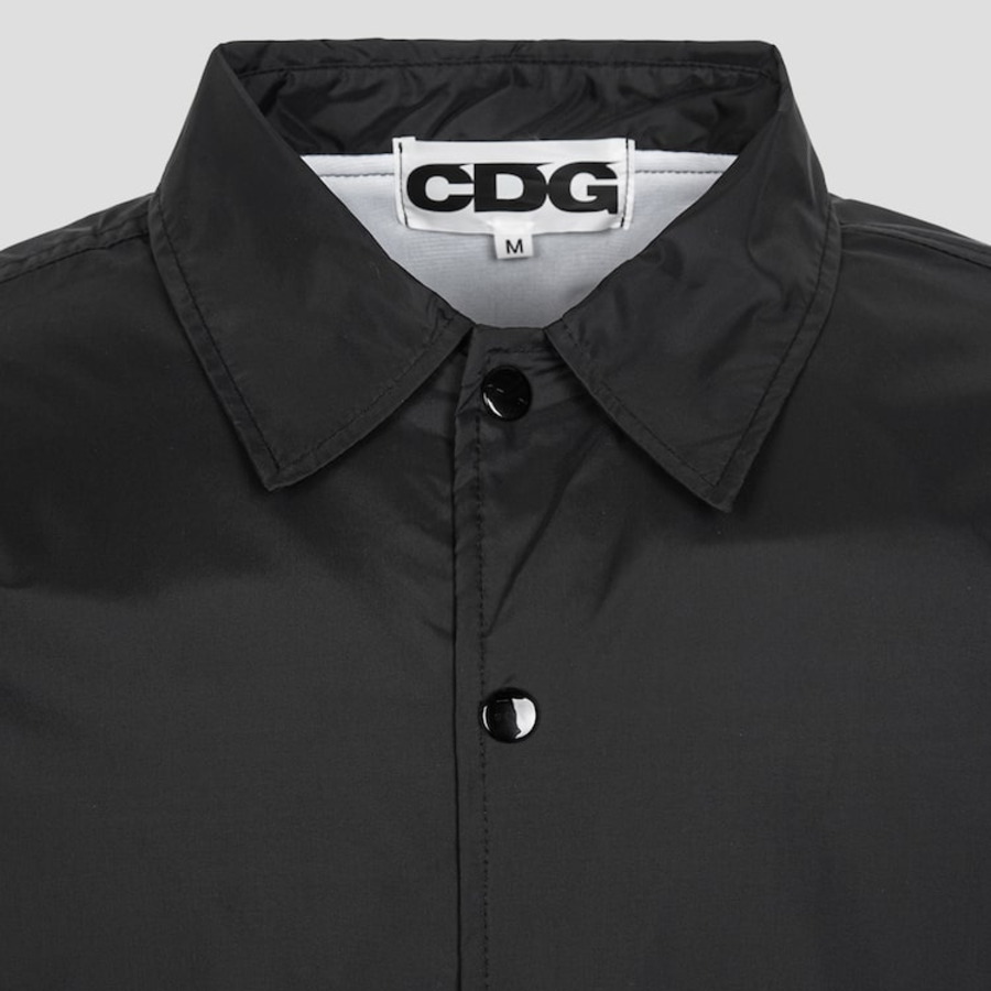 CDGCDGCDG (Unisex) Circle Logo Printed Coach Jacket — Black