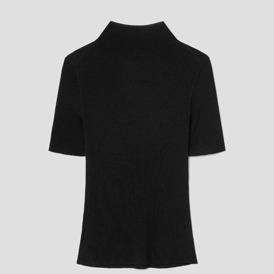 Theory Women Regal Merino Leenda Mockneck Pullover - Black