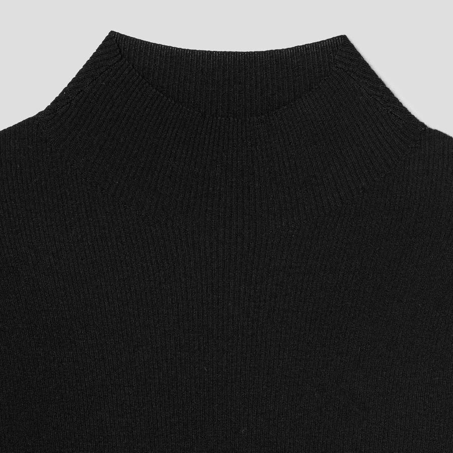 Theory Women Regal Merino Leenda Mockneck Pullover - Black