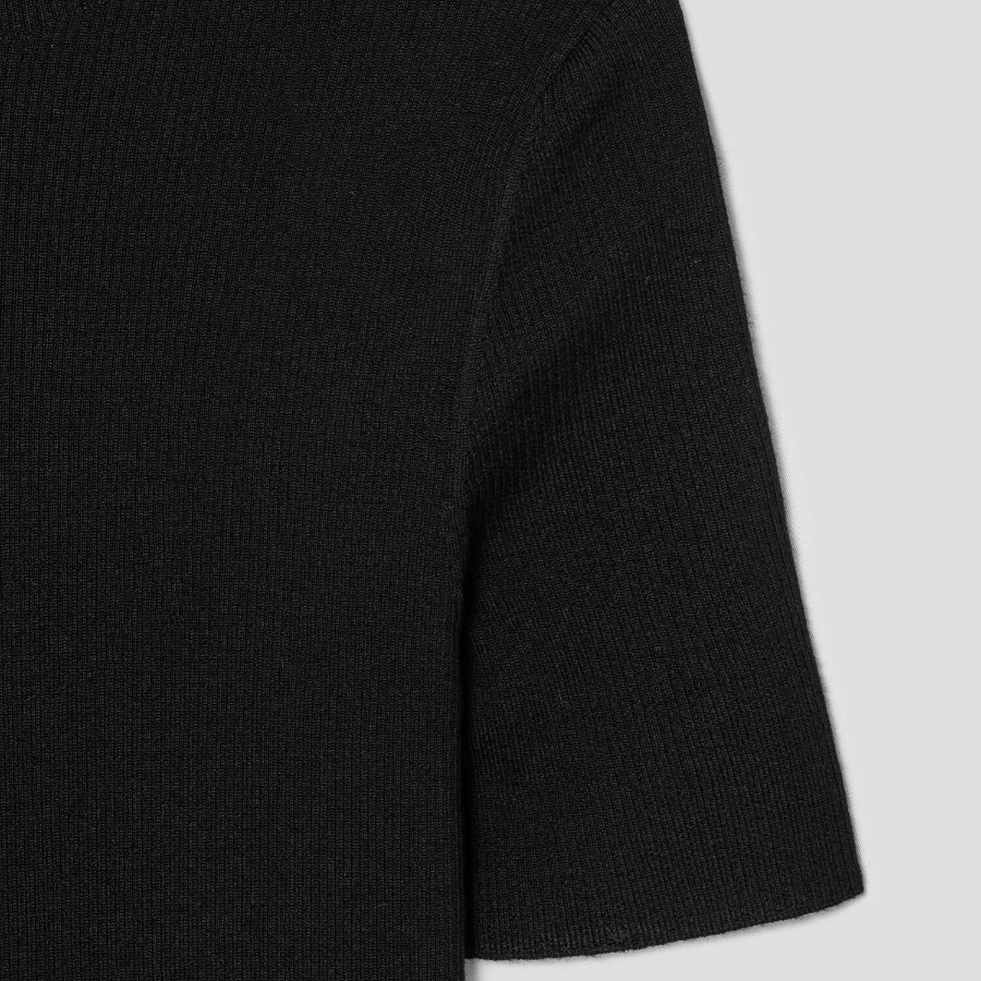 Theory Women Regal Merino Leenda Mockneck Pullover - Black