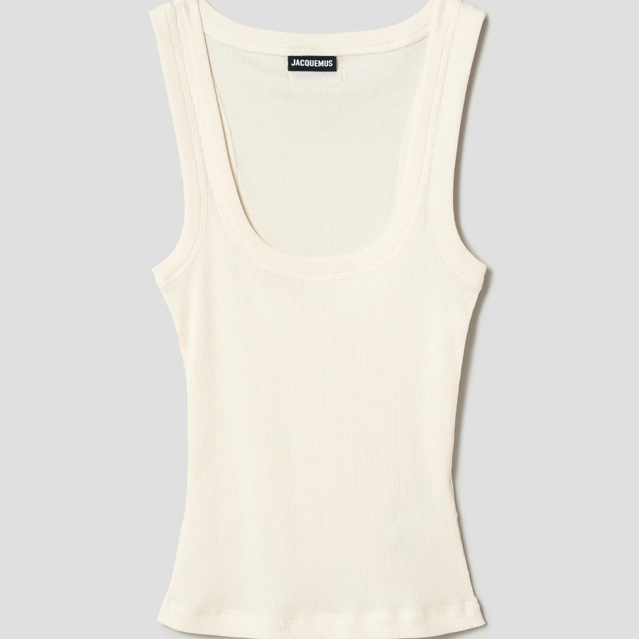 JACQUEMUS Le Debardeur Gros Grain - White