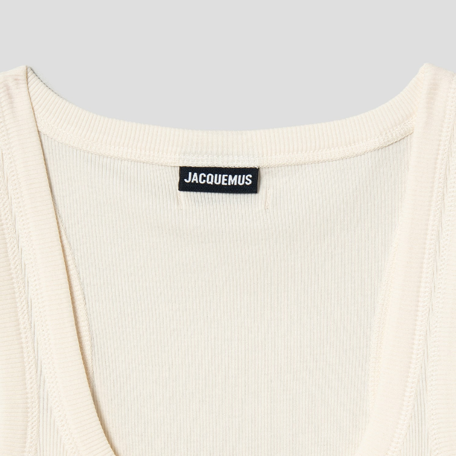 JACQUEMUS Le Debardeur Gros Grain - White