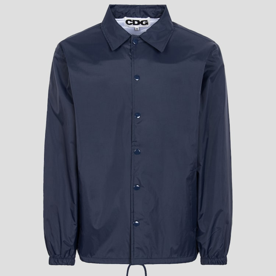 CDGCDGCDG (Unisex) Circle Logo Printed Coach Jacket — Navy