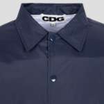 CDGCDGCDG (Unisex) Circle Logo Printed Coach Jacket — Navy
