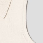 Theory Women Rounded Cotton Zip Up Vest - Natural