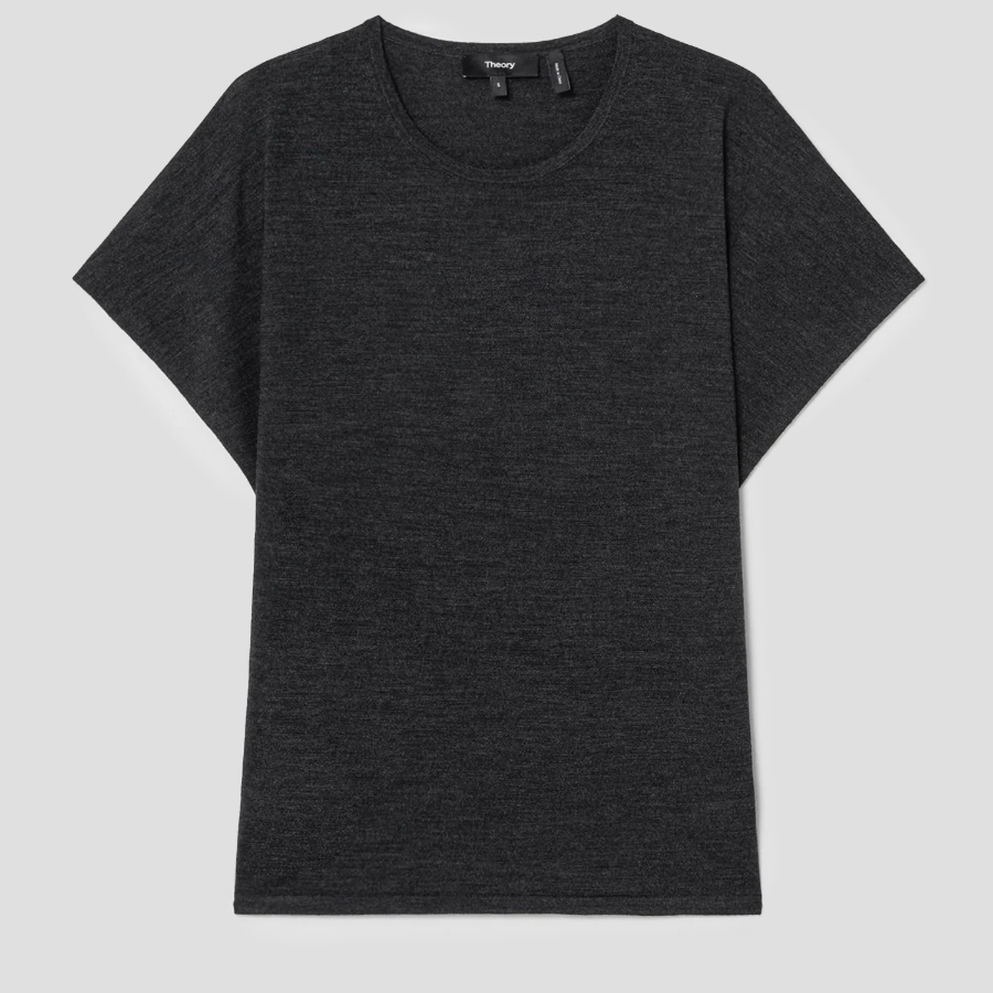 Theory Women Regal Wool Bat Wing Top - New Pestle Melange