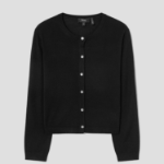 Theory Women Regal Wool Crop Cardigan - Black