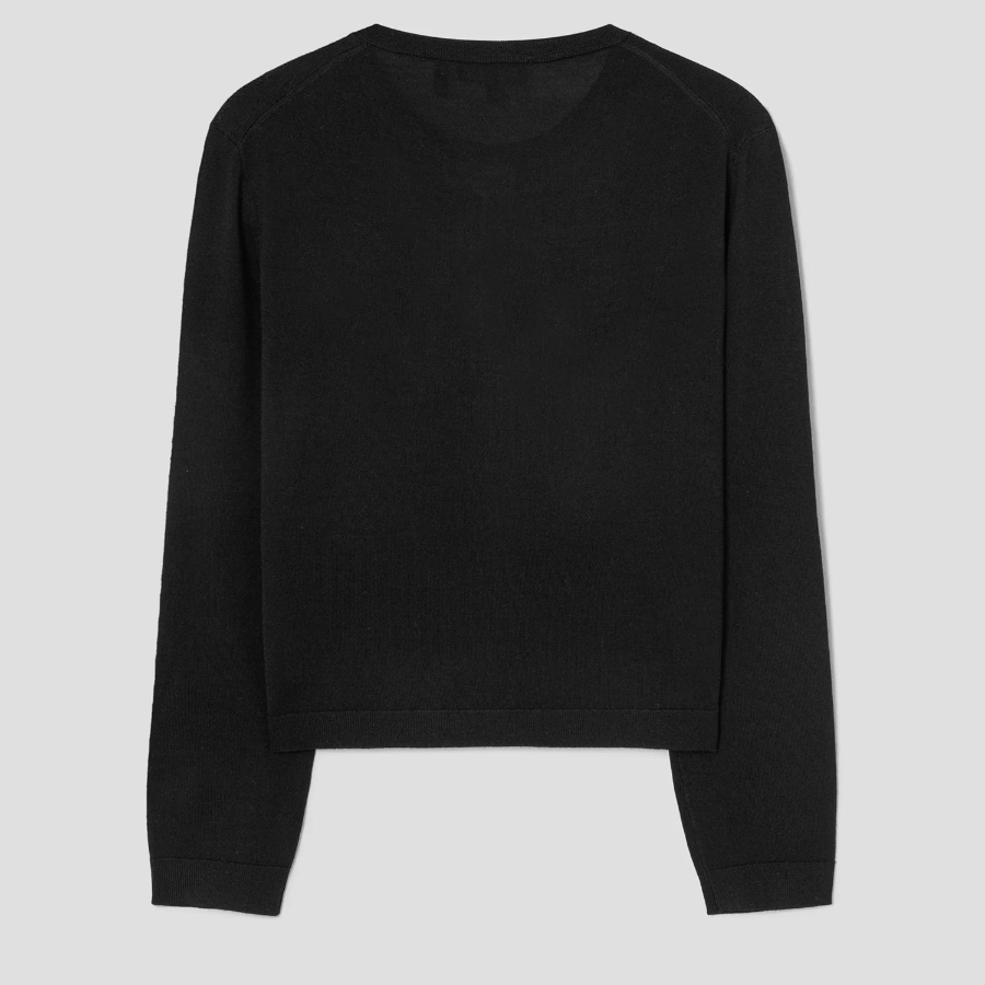 Theory Women Regal Wool Crop Cardigan - Black