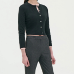Theory Women Regal Wool Crop Cardigan - Black