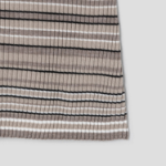 Theory Women Regal Wool Rib Stripe Tee - Light Cinder Multi