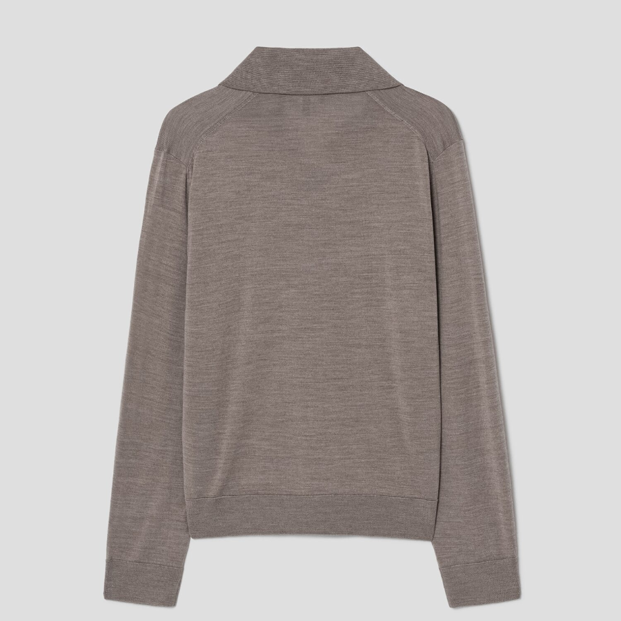 Theory Women Regal Wool Boy Polo - Light Cinder