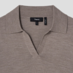 Theory Women Regal Wool Boy Polo - Light Cinder